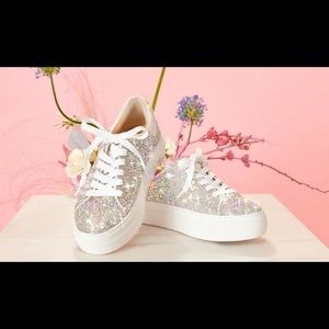 Sparkly Betsy Johnson Platform Wedding Sneaker